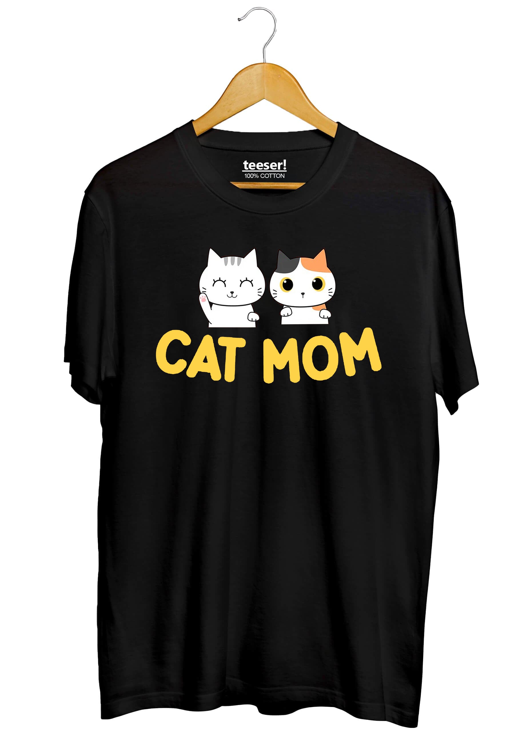 Cat Mom Crew Neck Regular T-shirt