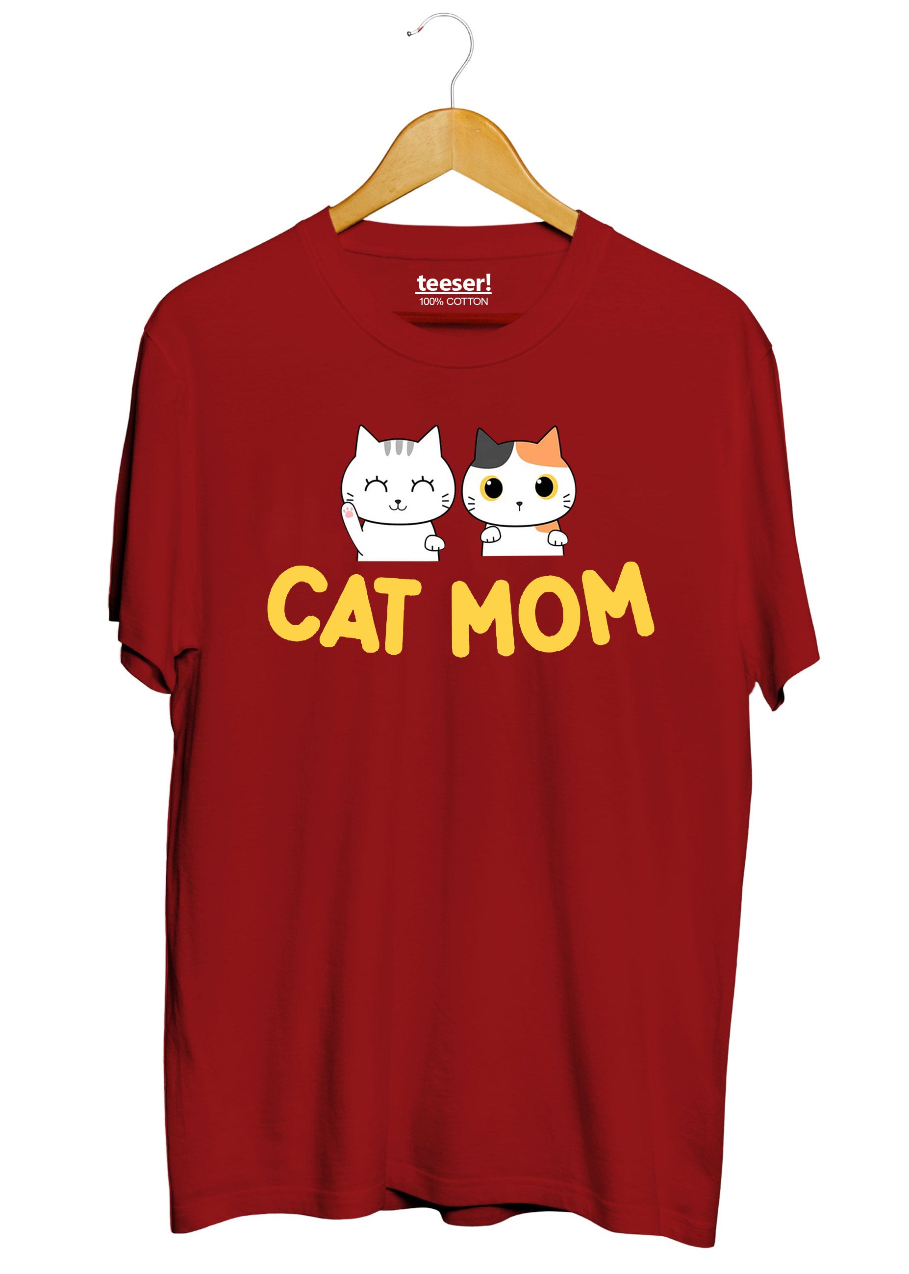 Cat Mom Crew Neck Regular T-shirt