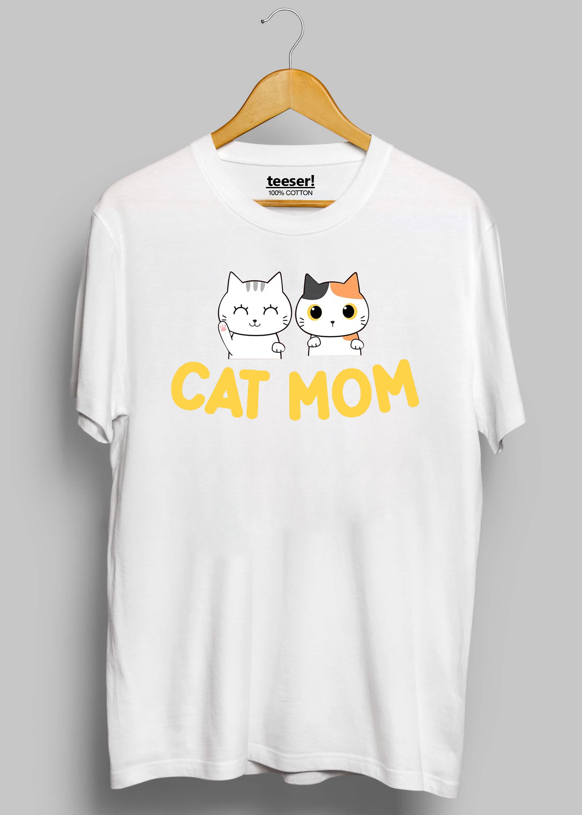 Cat Mom Crew Neck Regular T-shirt