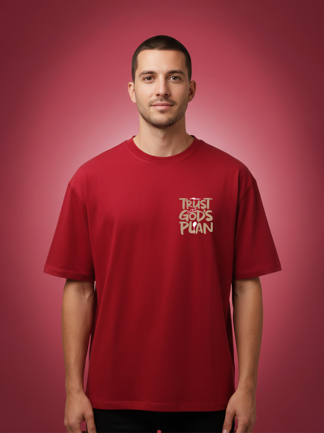Trust God Plan Oversized Fit T-Shirt