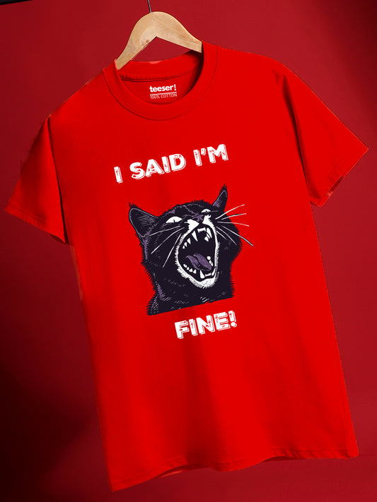 Red t-shirt with a black panther graphic and text on a red background