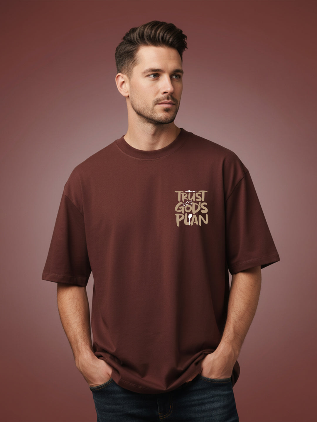 Trust God Plan Oversized Fit T-Shirt