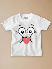 Tongue Out Smiley Kids T-Shirt