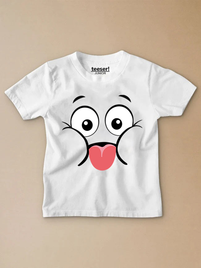 Tongue Out Smiley Kids T-Shirt