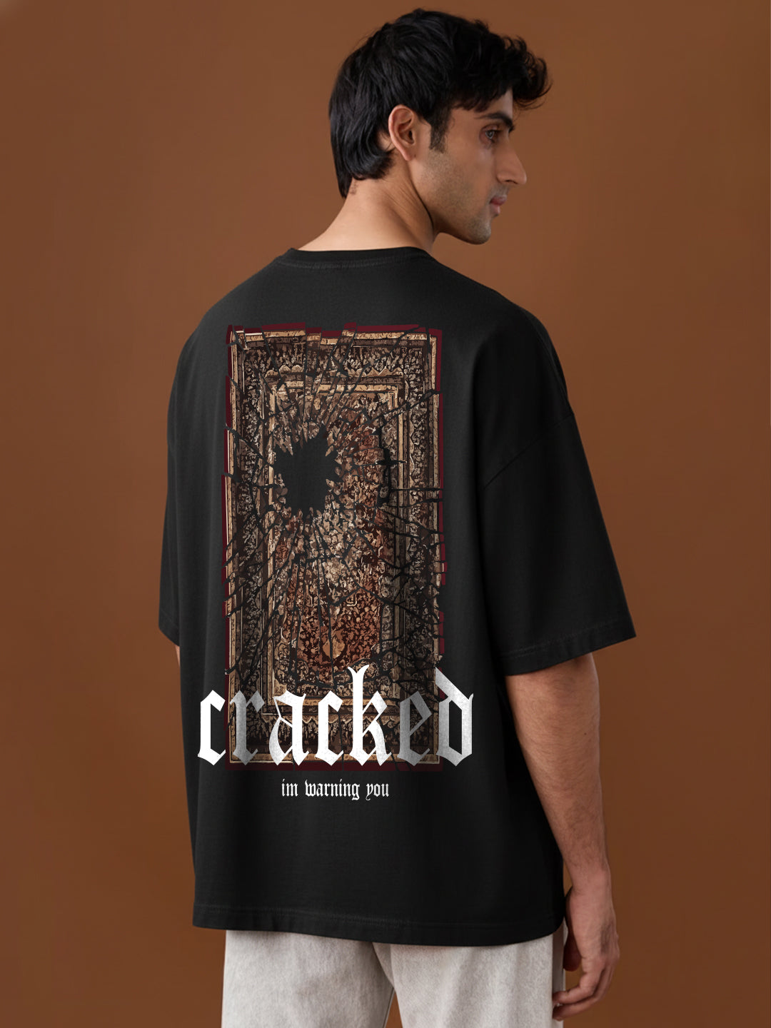 Cracked I'm Warning You Oversized Fit T-Shirt