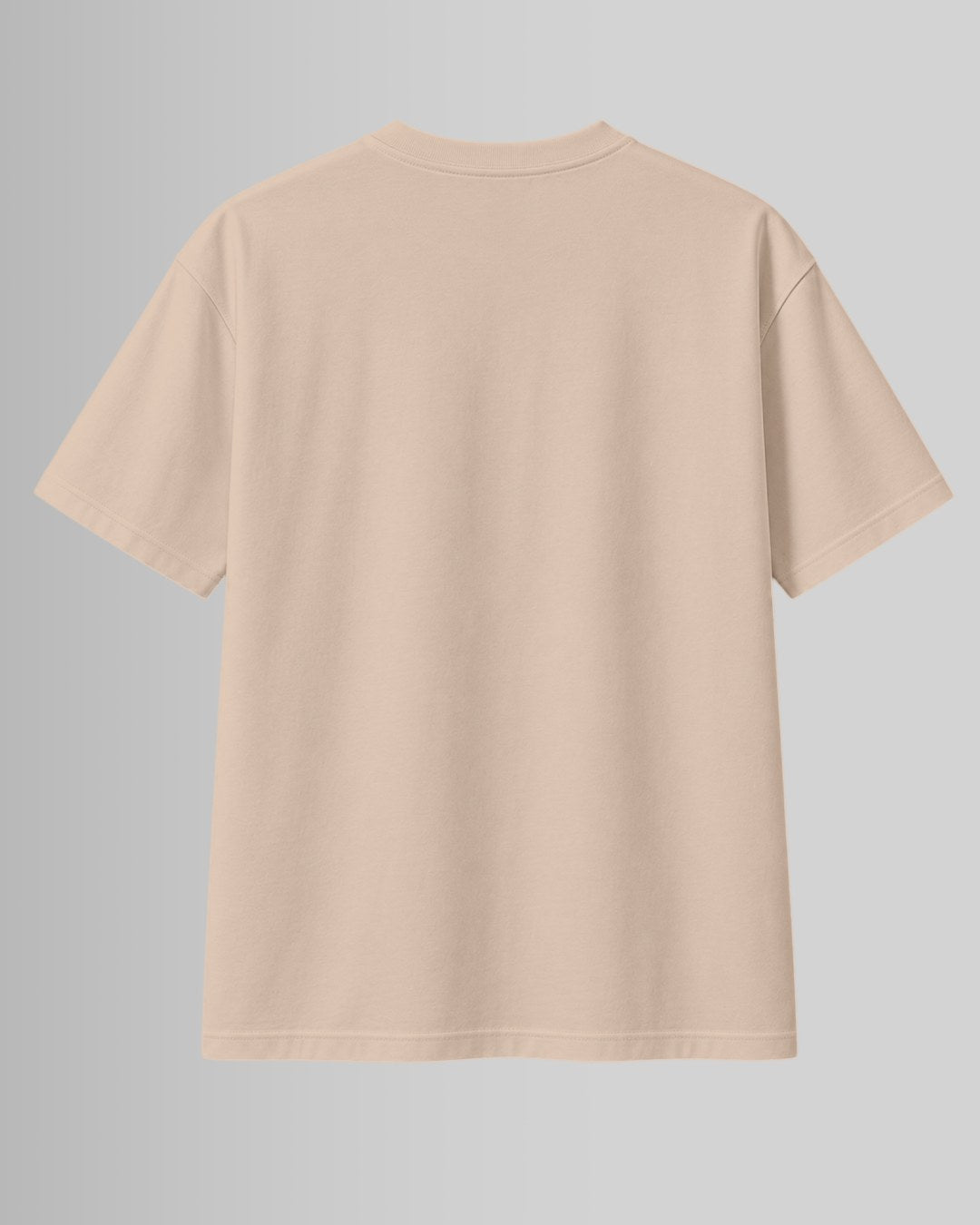 Beige oversized back custom t-shirt