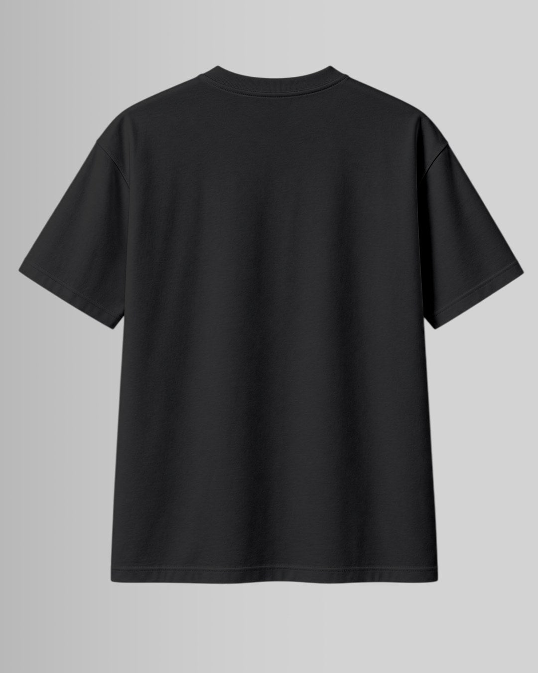 Black oversized back custom t-shirt