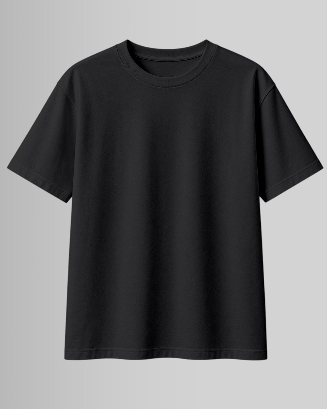 Black oversized front custom t-shirt