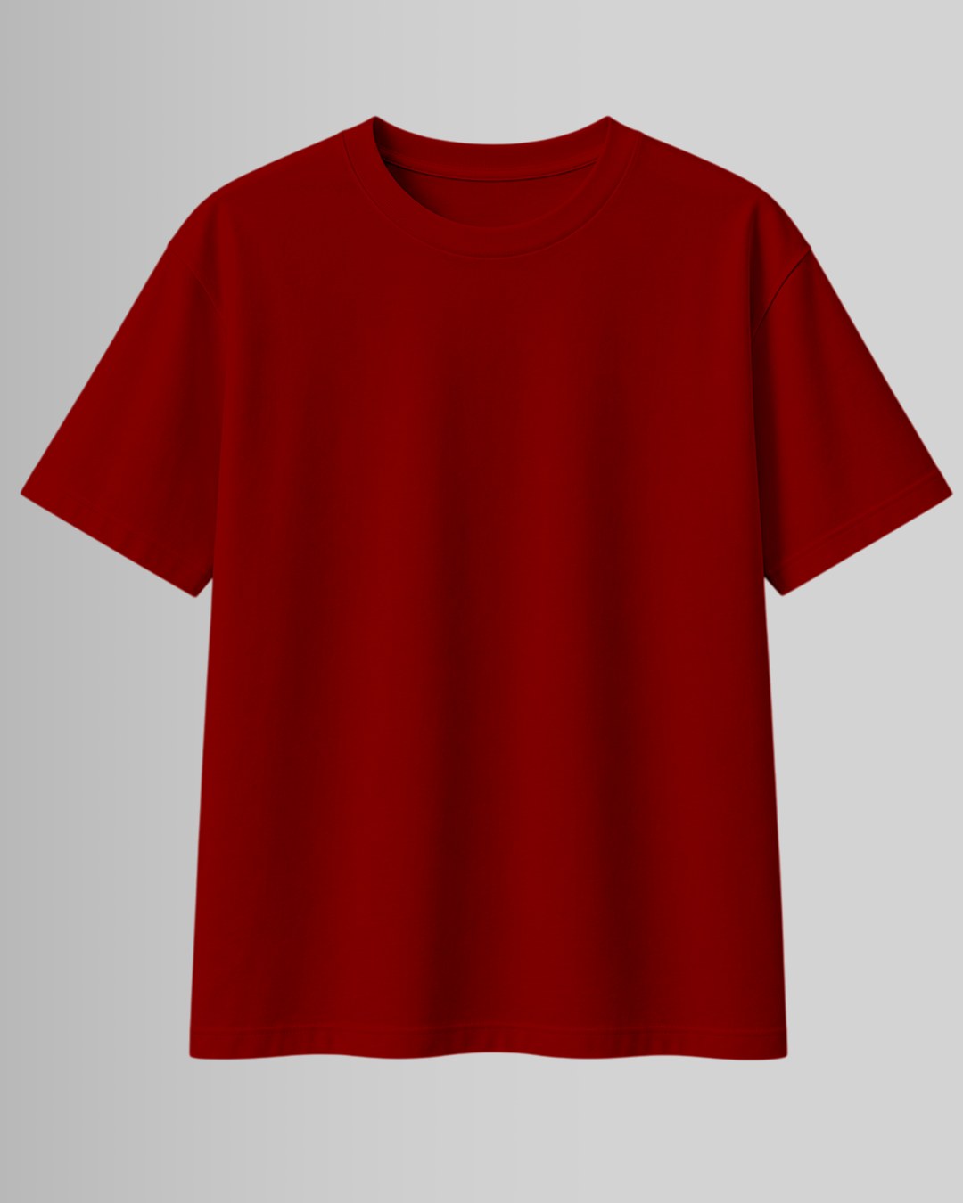 Maroon oversized front custom t-shirt