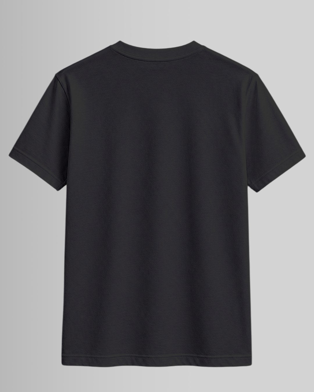 Black regular back custom t-shirt