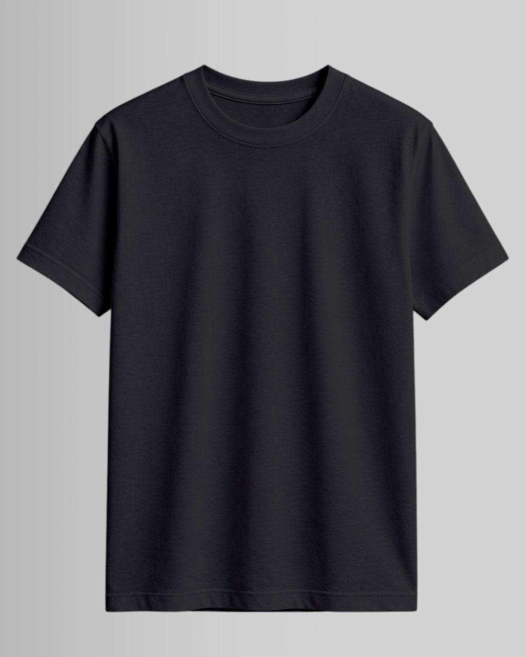 Black regular front custom t-shirt