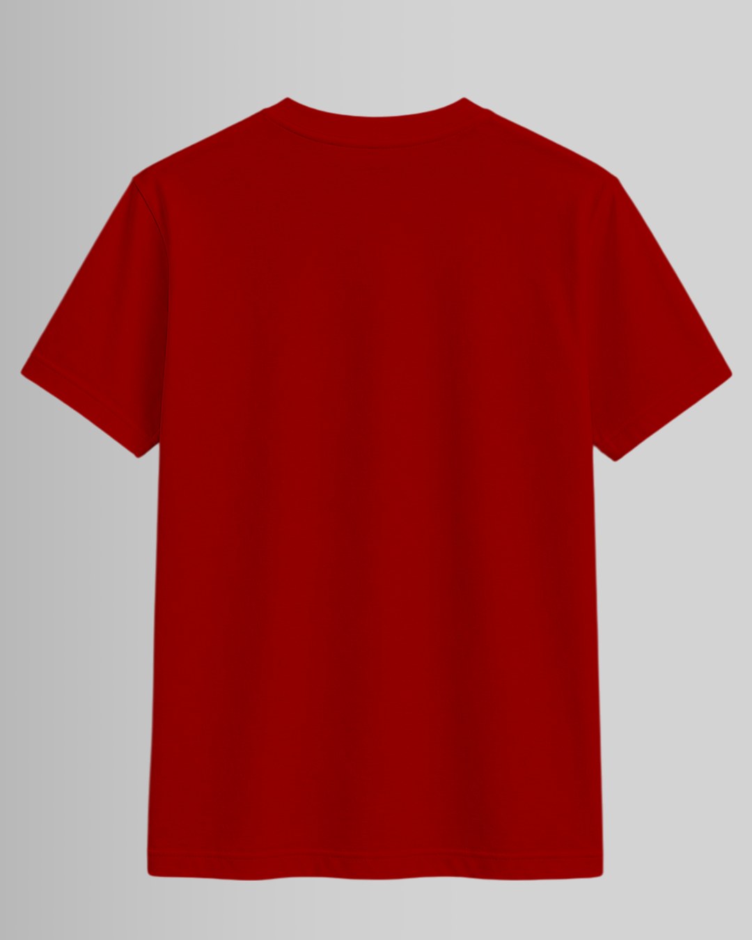 Red regular back custom t-shirt
