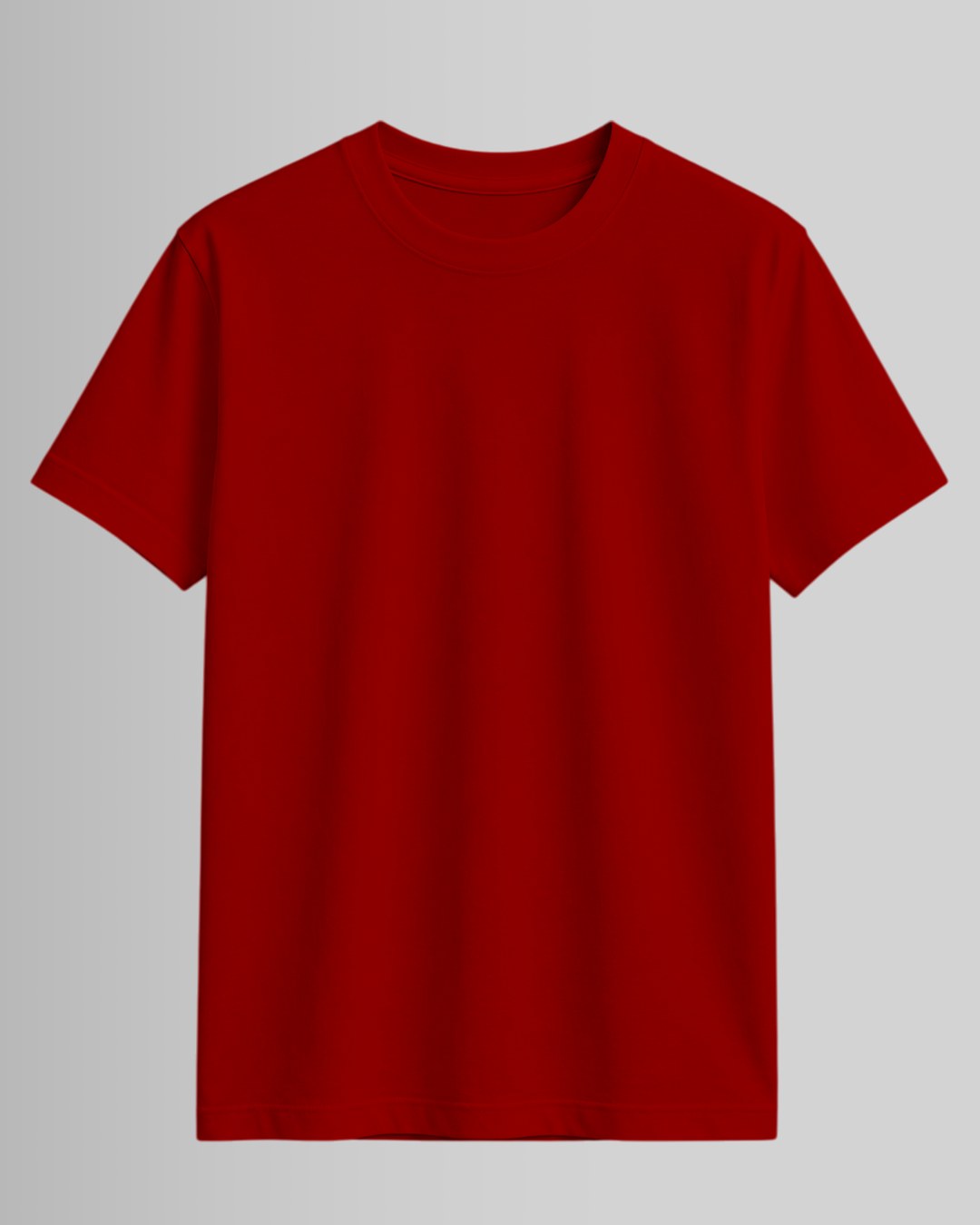 Red regular front custom t-shirt