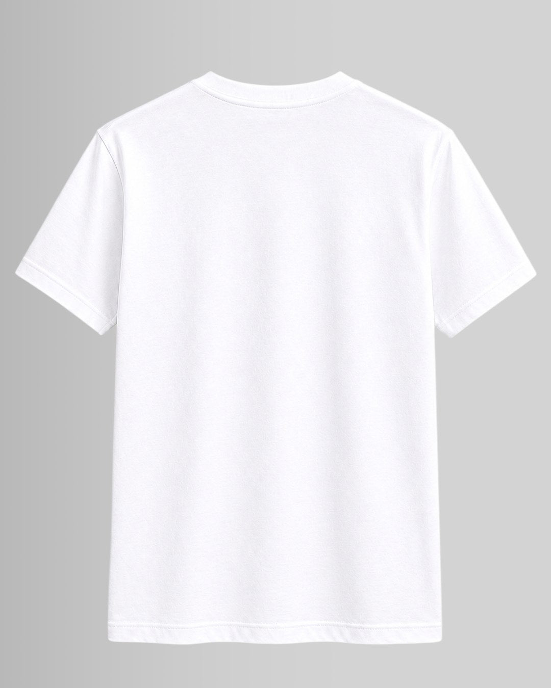 White regular back custom t-shirt