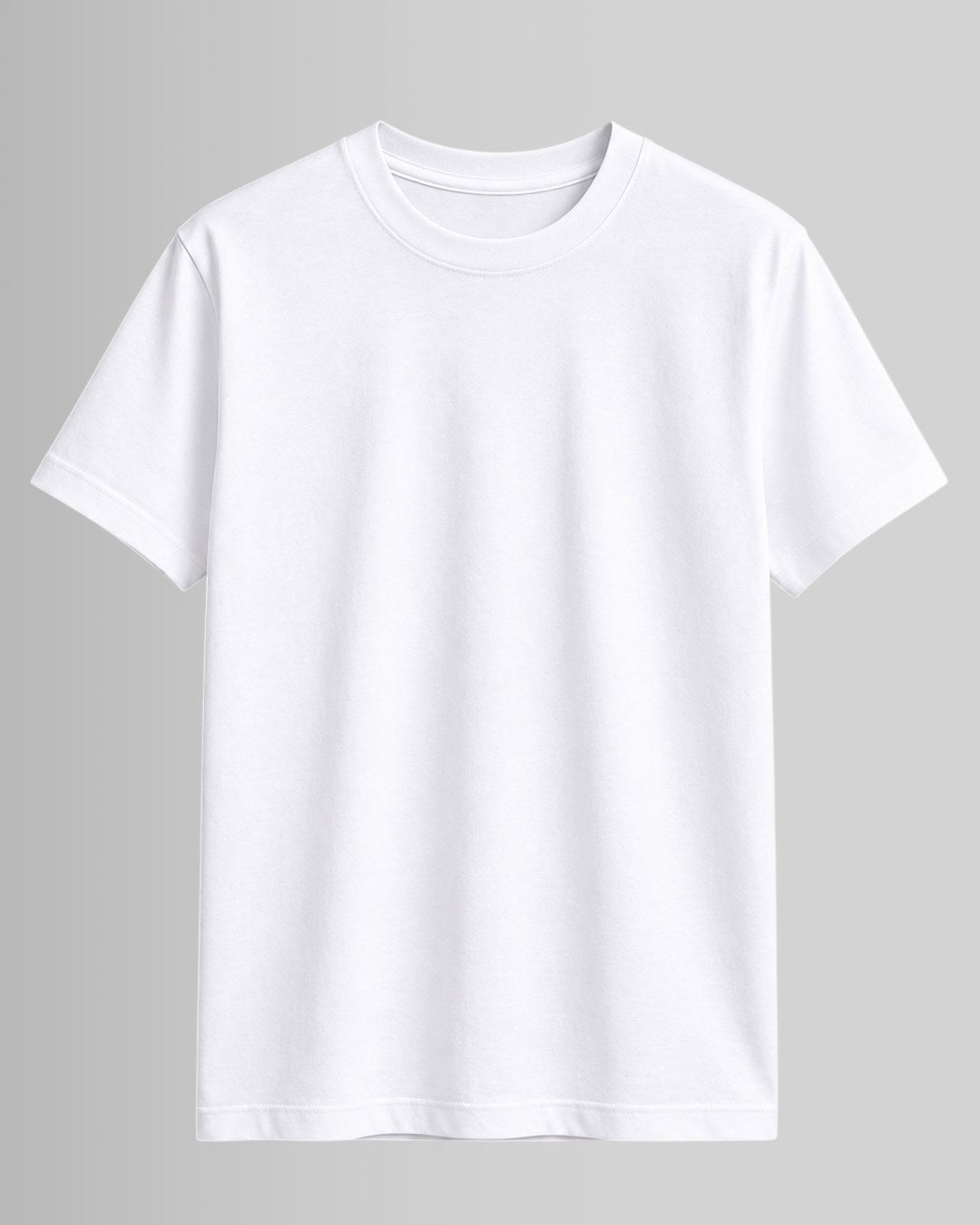 White regular front custom t-shirt