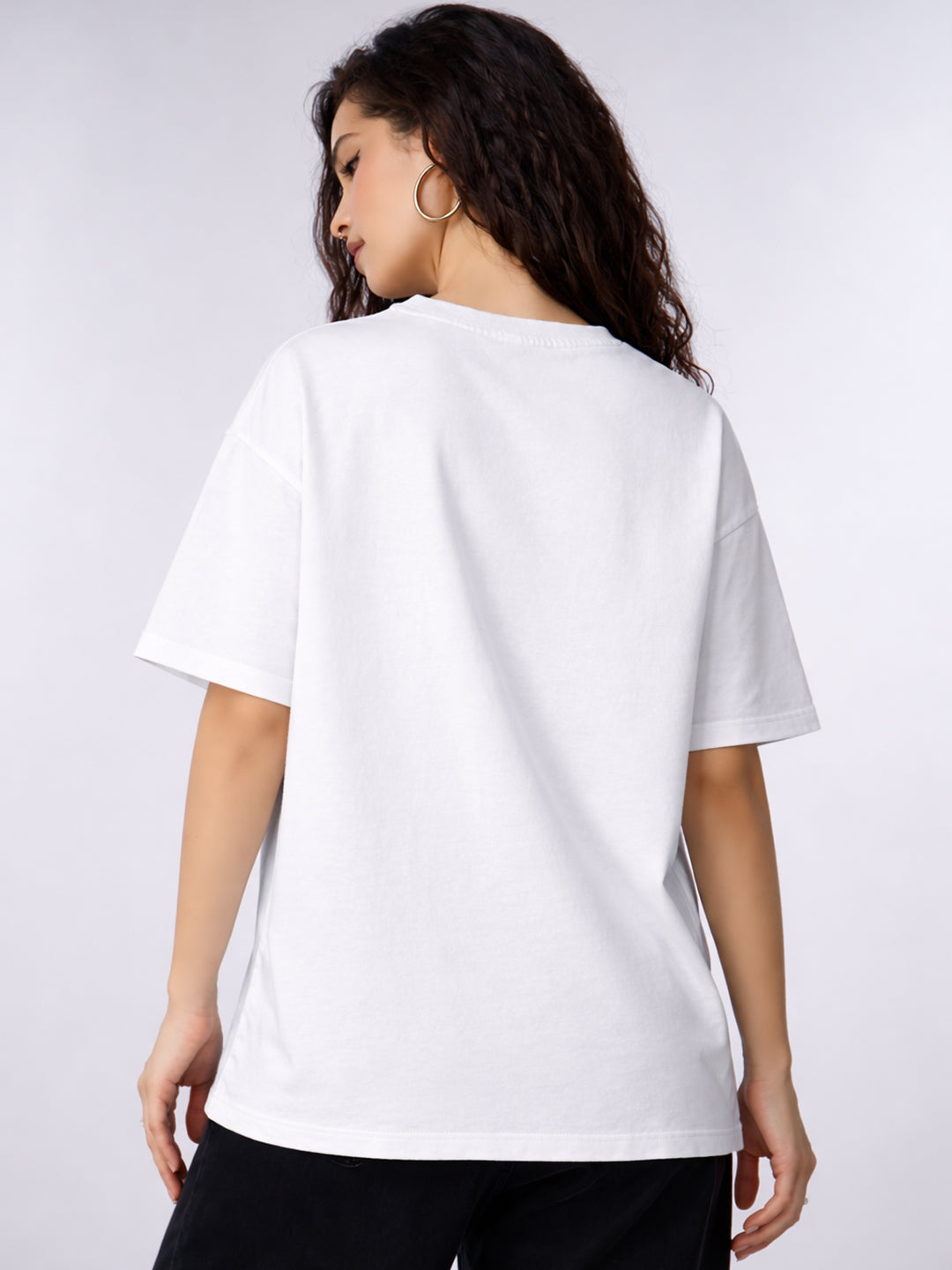 Happiness Bloom Crew Neck Oversized T-Shirt