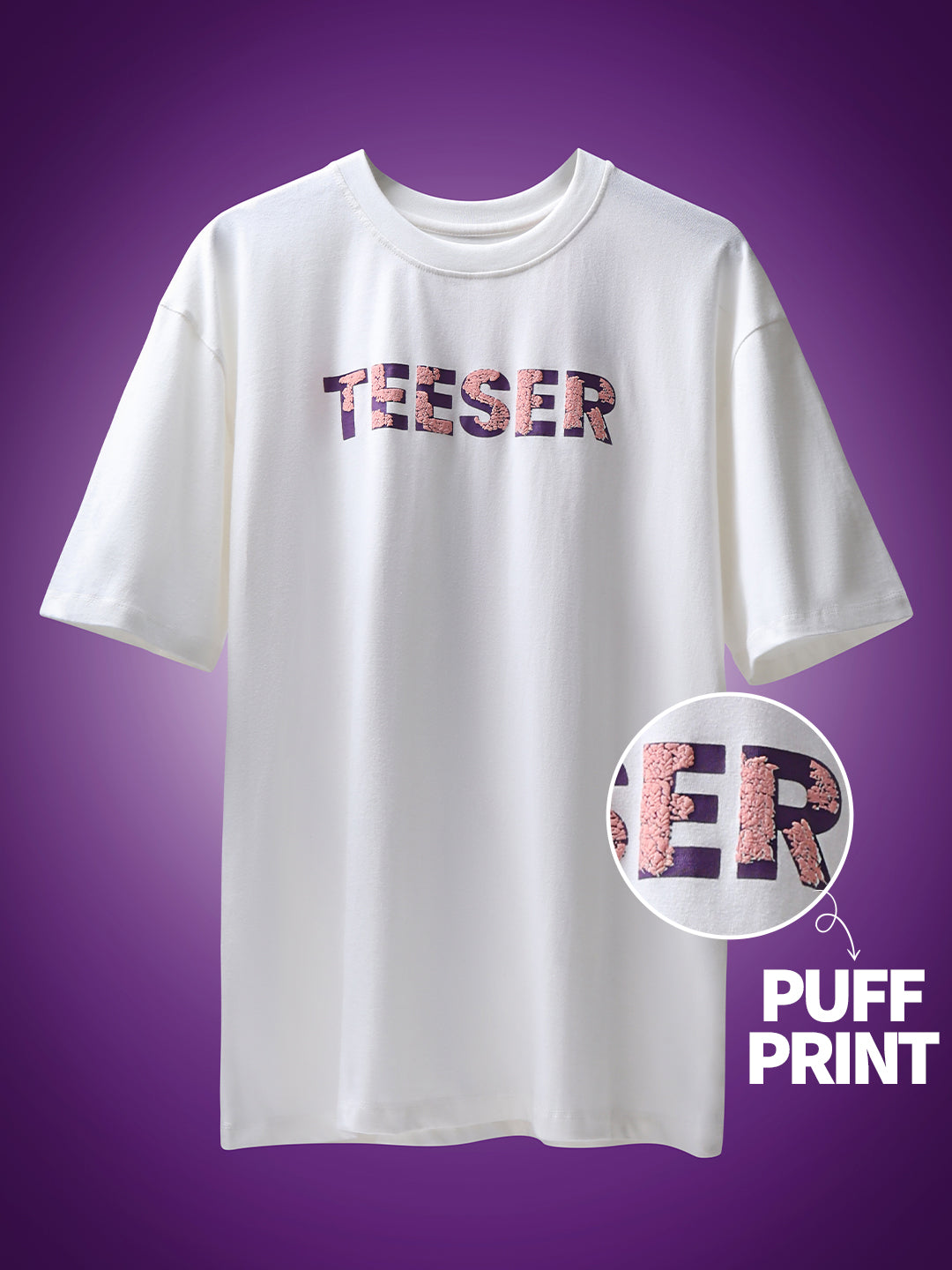 Ocean Beast Puff Print Unisex Oversize T-Shirt