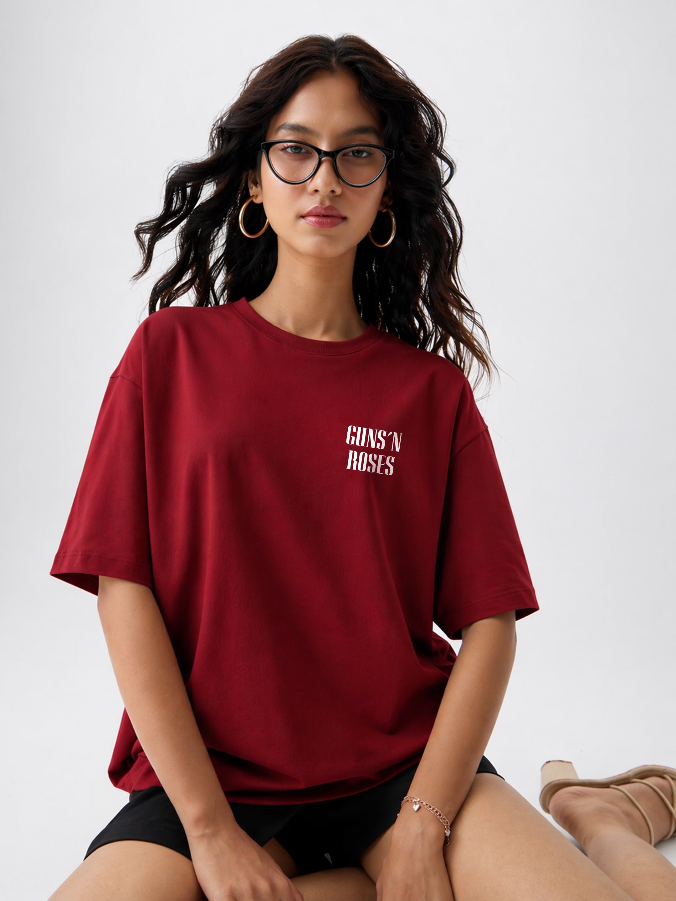 Guns N Roses Oversized T-Shirts For Women