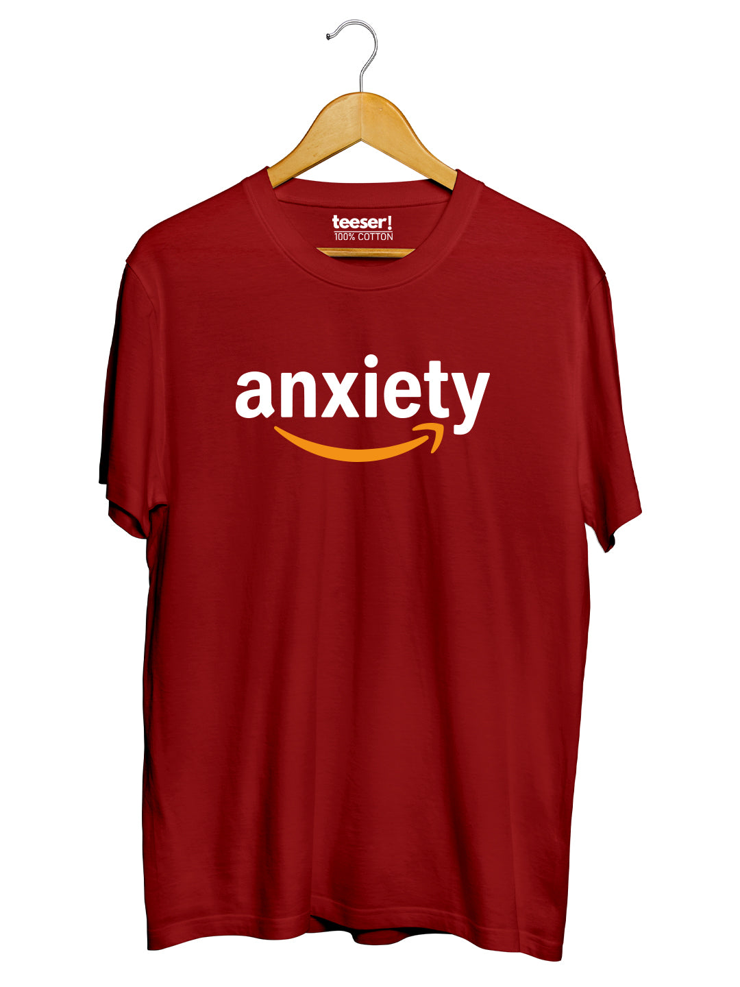 Anxiety Regular Fit T-Shirt - Red