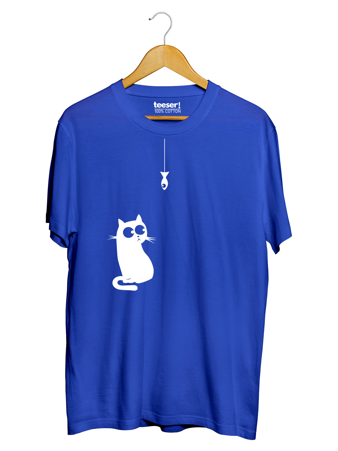 Hungry Cat Regular Fit T-Shirt - Blue