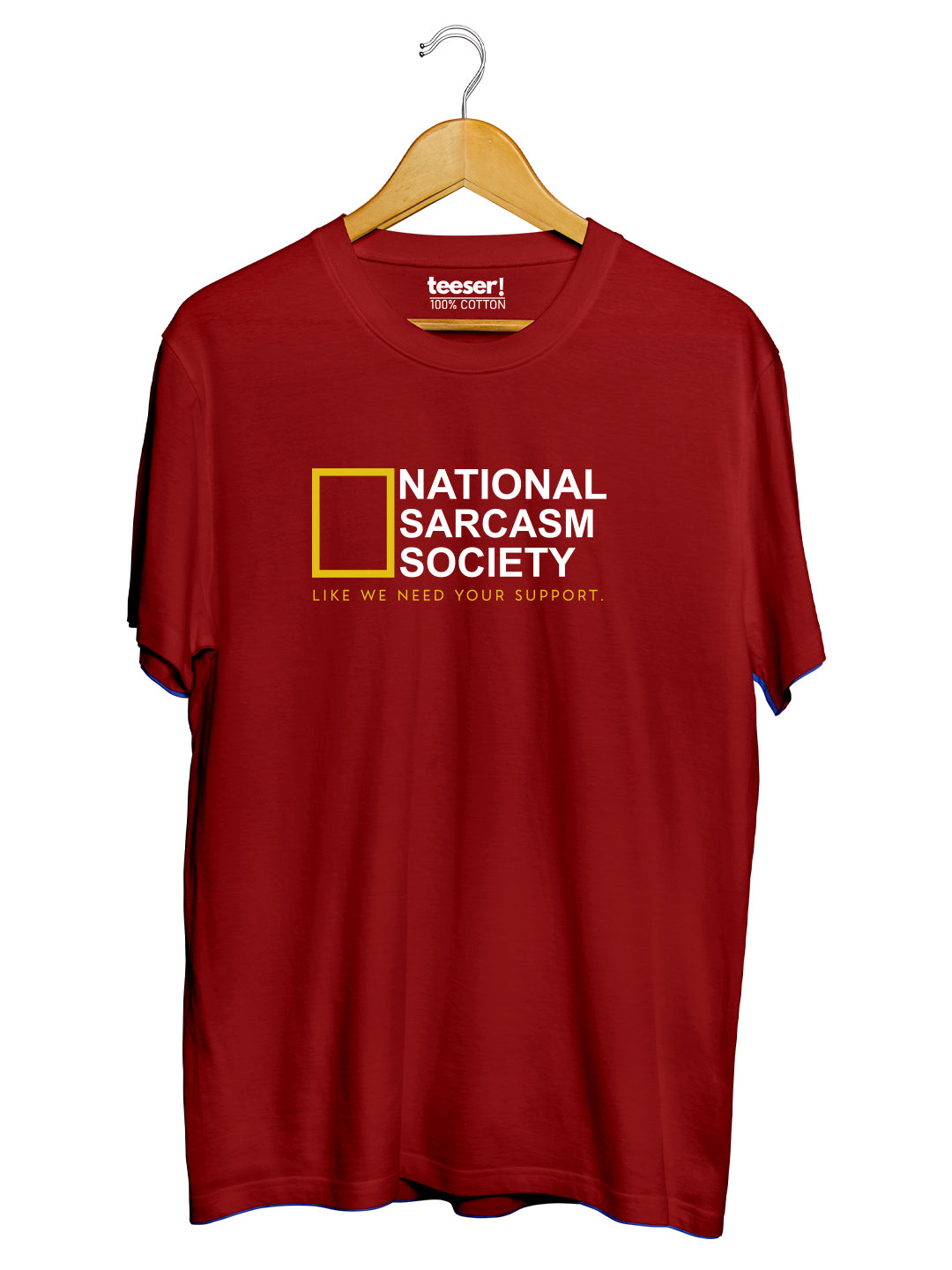 National Sarcasm Society Regular Fit T-Shirt - Red
