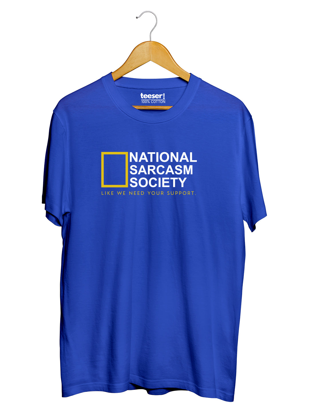 National Sarcasm Society Regular Fit T-Shirt - Blue